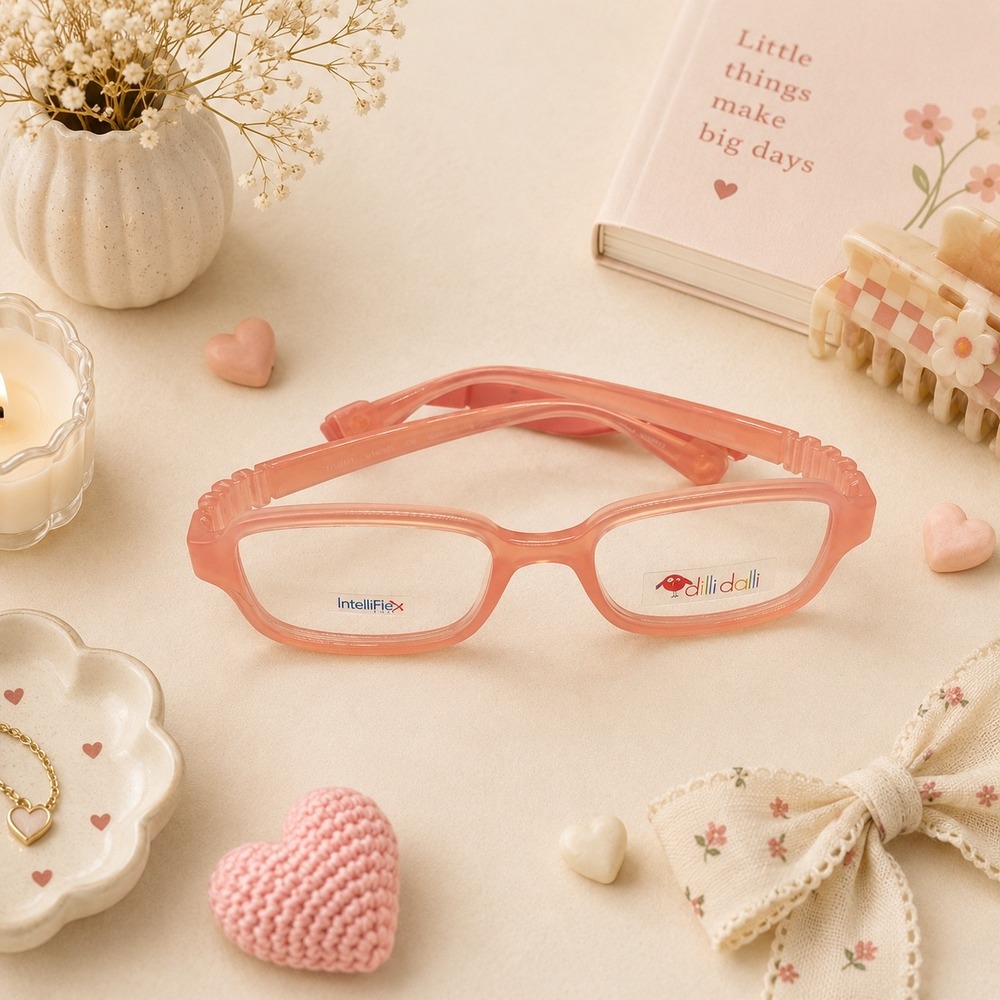 Dilli Dalli IntelliFlex Bubbles Kids Glasses Eyeglasses Frames Coral